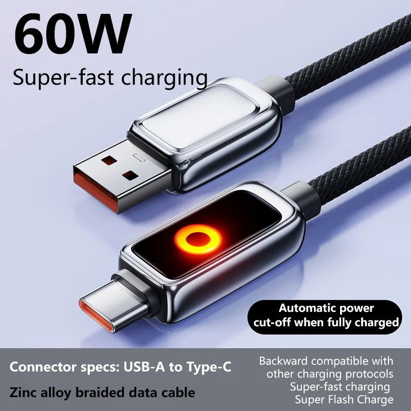 100W USB-C Fast Charge Cable 1.2M – 6A Auto Power Off