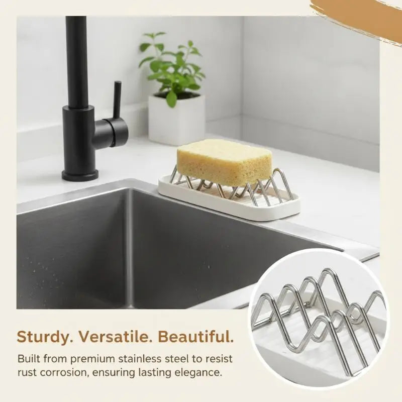 Self-Draining Soap Holder – Rustproof Stainless Steel, No Drill