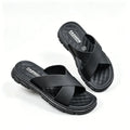 Men's Faux Leather Thick Sole Open Toe Beach Sandals