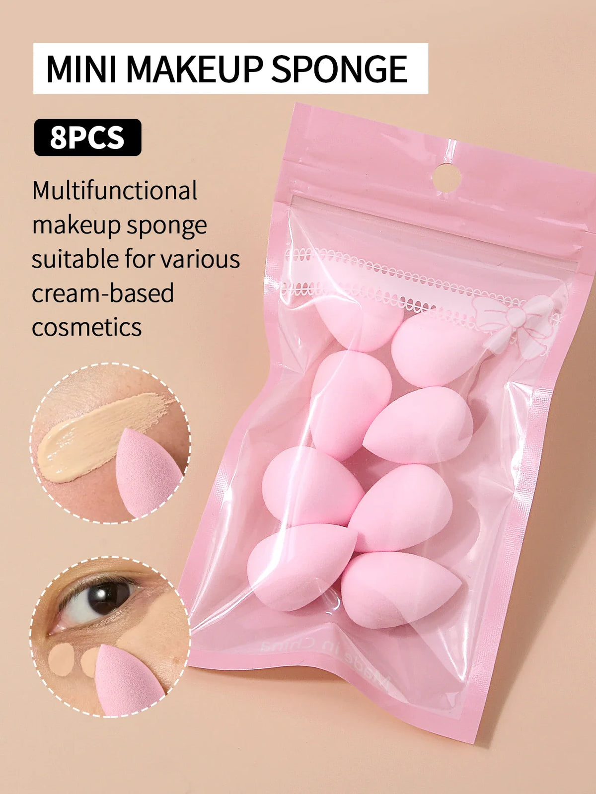 8-Piece Makeup Sponge Set – Dry & Wet Dual-Use Powder Puff