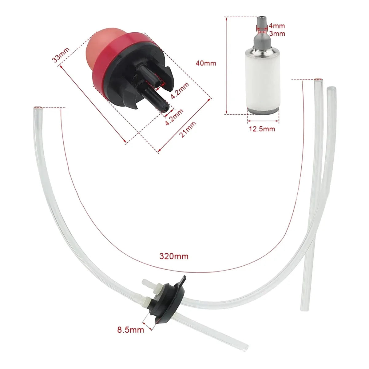 Fuel Line Kit for 125B 125BX 125BVX Blowers | OEM 581798001