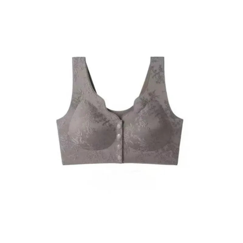 Women's Wire-Free Front Closure Push Up Bra | Jacquard Vest