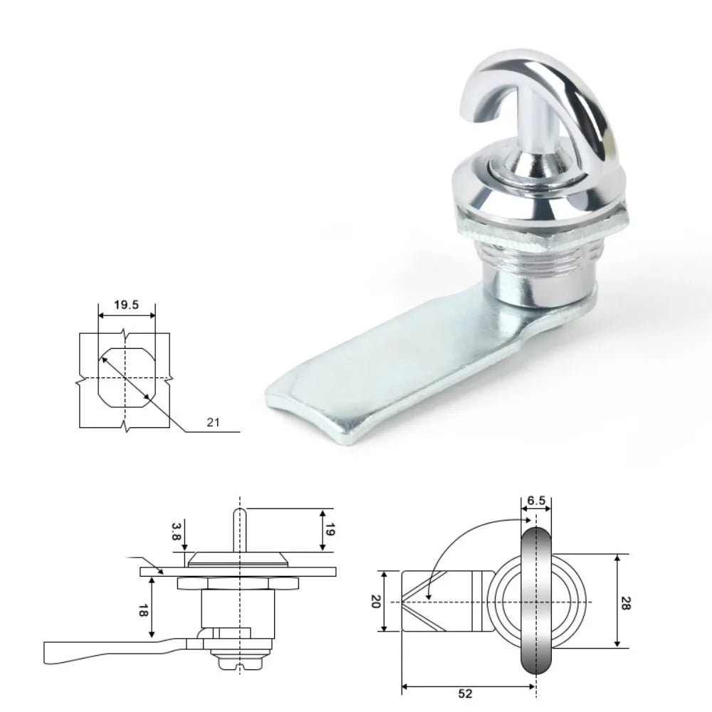 Stainless Steel Keyless Cam Lock for Cabinets & Distribution Boxes