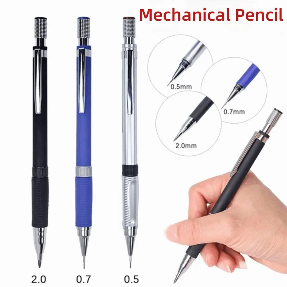 Metal Mechanical Pencil 0.5/0.7/2.0mm 2B – Drafting & Exam