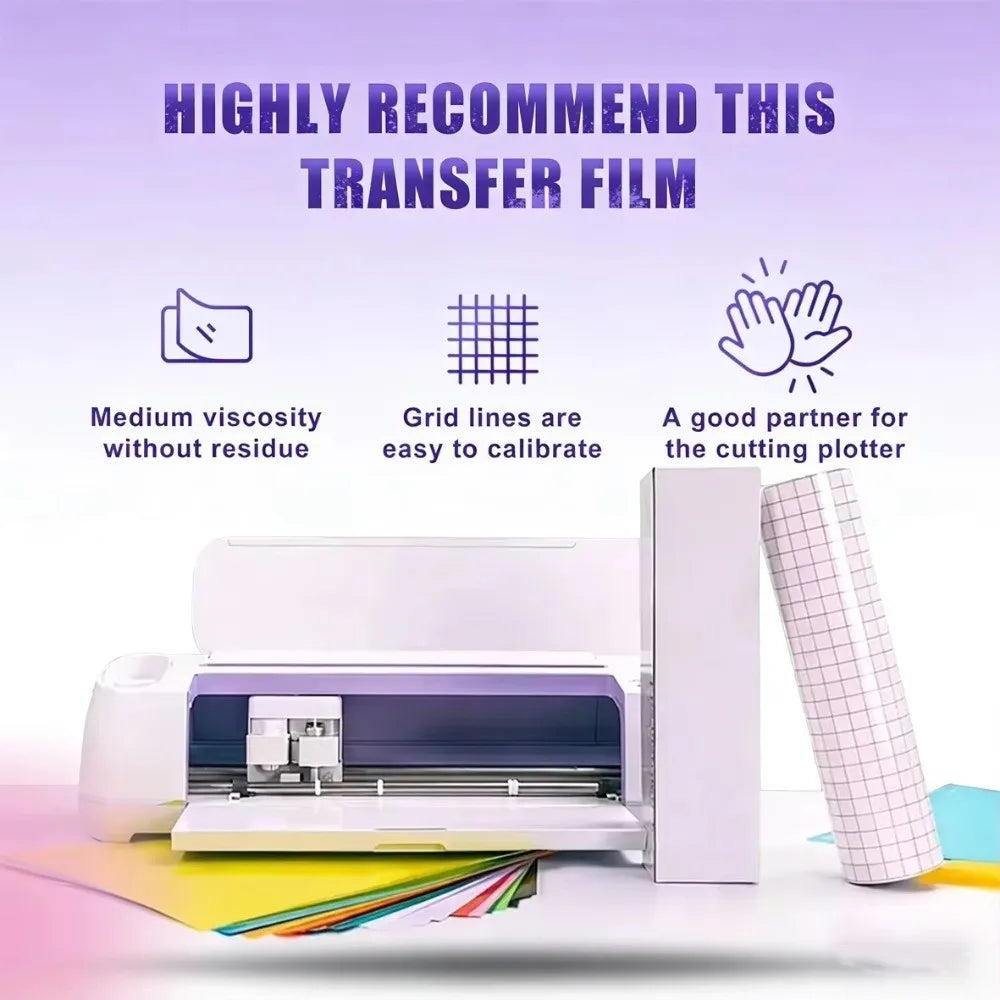 Transparent Transfer Tape Roll – Grid Positioning Lettering Film