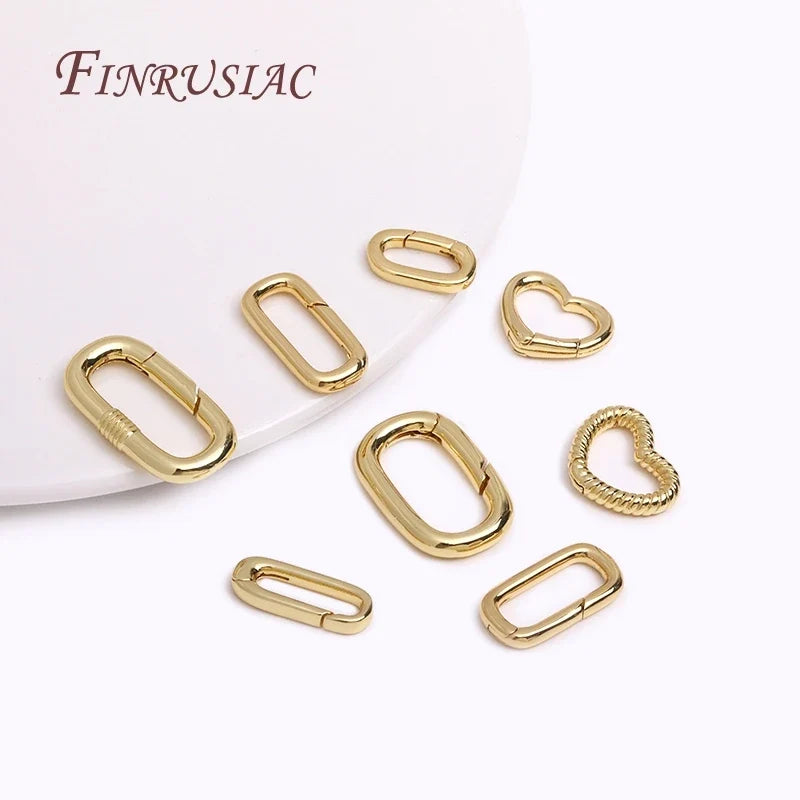 18K Gold Plated Carabiner Clasps – DIY Jewelry Findings