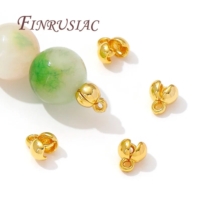 18K Gold Plated Crimp Beads & Covers 4mm – DIY Jewelry Findings