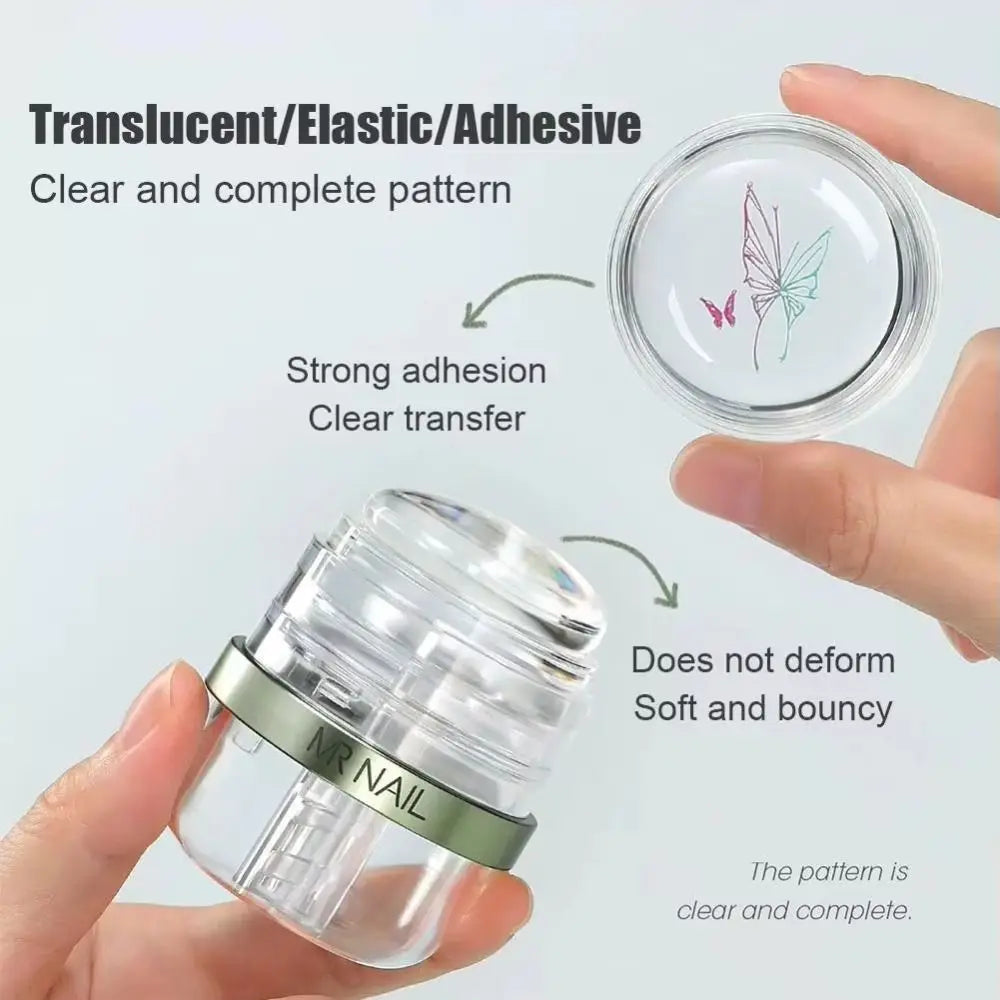 Silicone Jelly Capsule Nail Art Stamper | Telescopic Transfer Tool