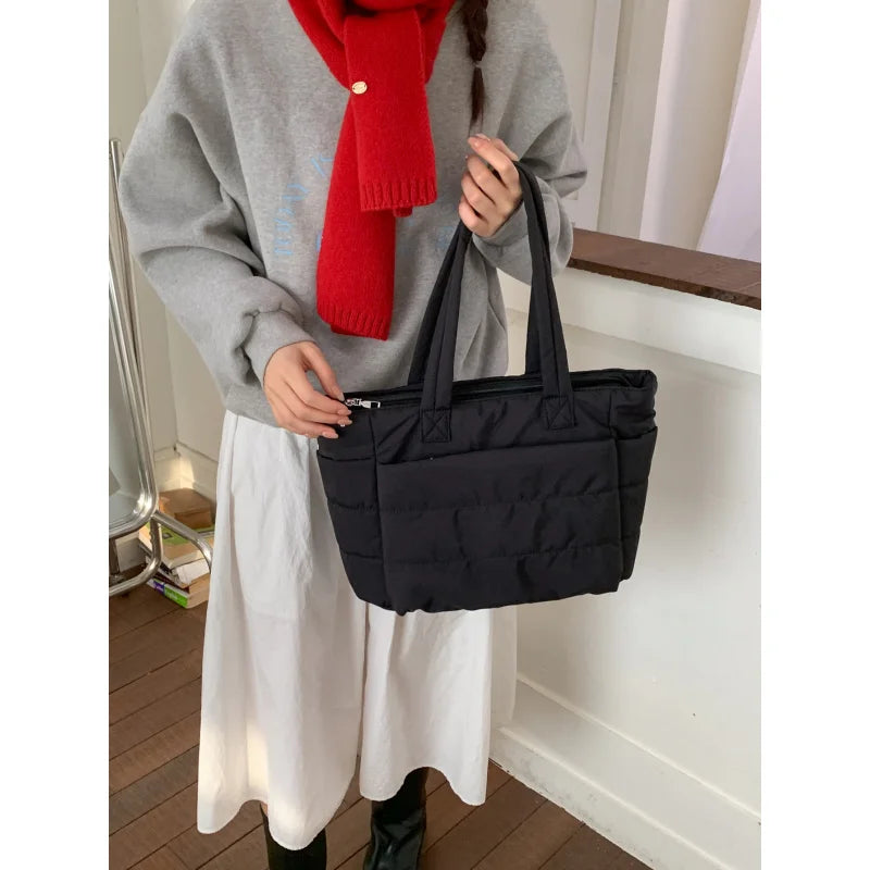 Women's Large Flannel Tote Shoulder & Crossbody Bag | Nixie