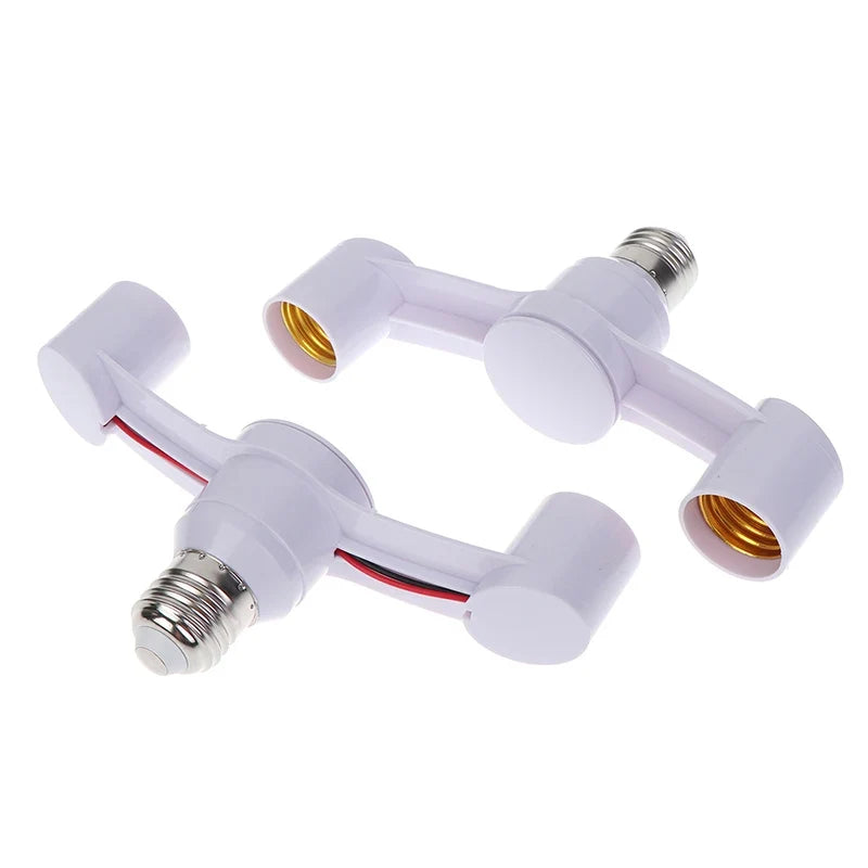 E27 to 2E27 Lamp Socket Adapter 85-285V Light Converter