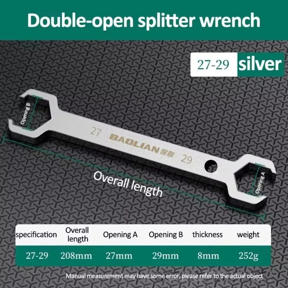 Double Ended Manifold Valve Wrench 27/29mm 28/30mm Steel