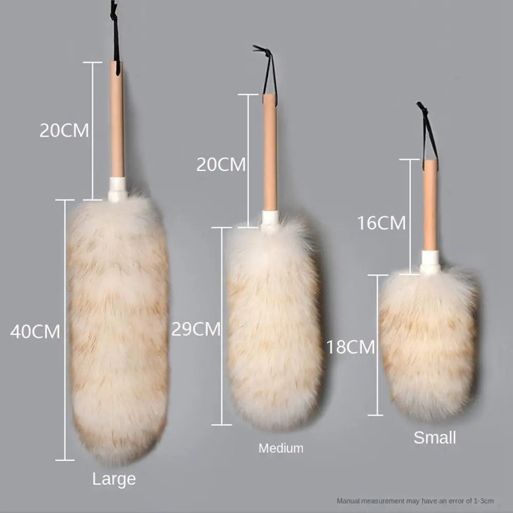 Wool Microfiber Duster – Washable Home & Car Cleaning Brush