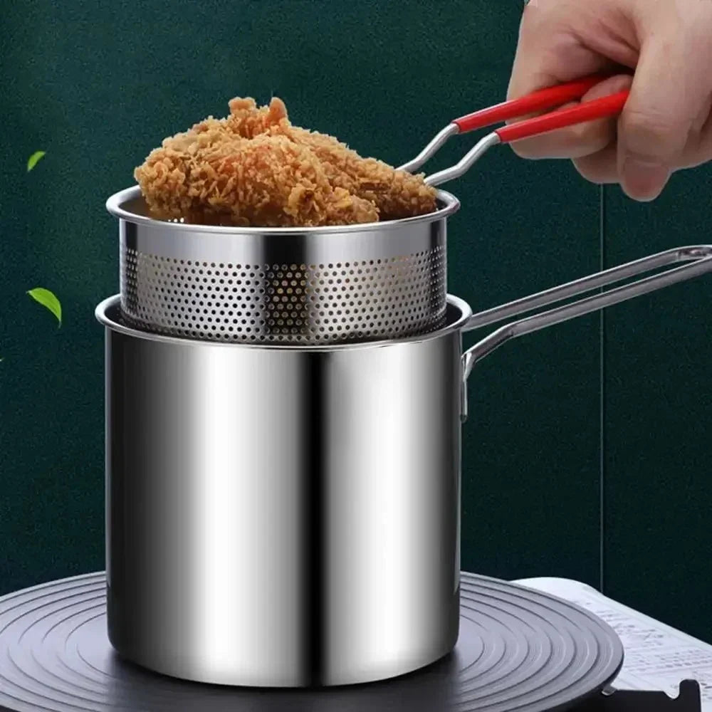 Stainless Steel Deep Fryer with Basket & Cool Handle | NOCCLILI