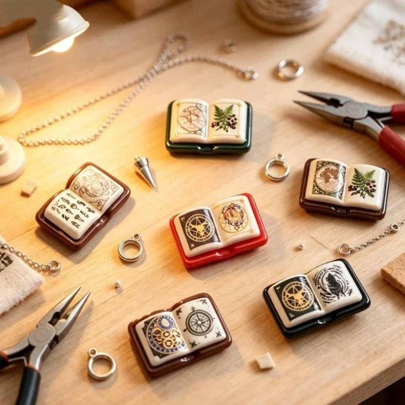 Retro Mini Resin Magic Book Charms 5/10/20PCS – DIY Jewelry