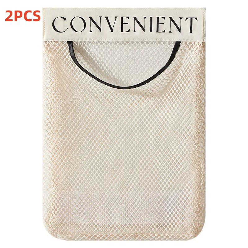 Wall Mount Mesh Bag Organizer & Grocery Bag Dispenser 1/4PCS