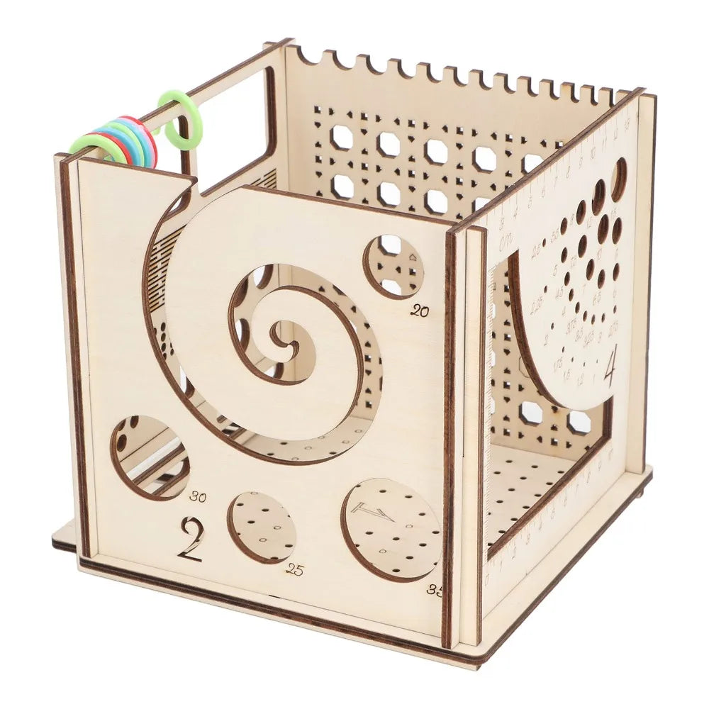 Wooden Yarn Bowl with Slots – Knitting & Crochet Organizer