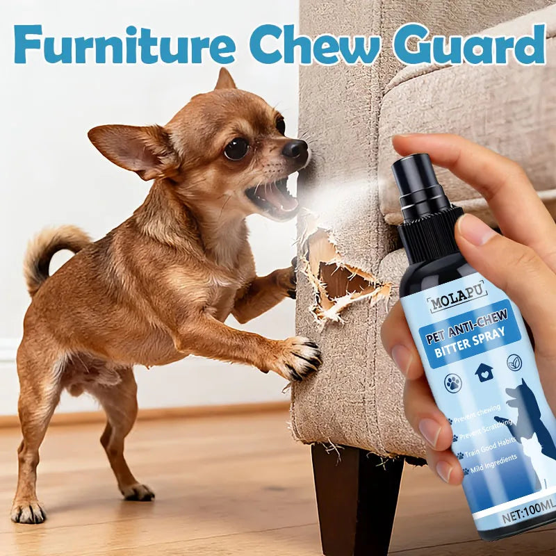 Super Bitter Anti-Bite Spray – Pet Chewing Deterrent Training