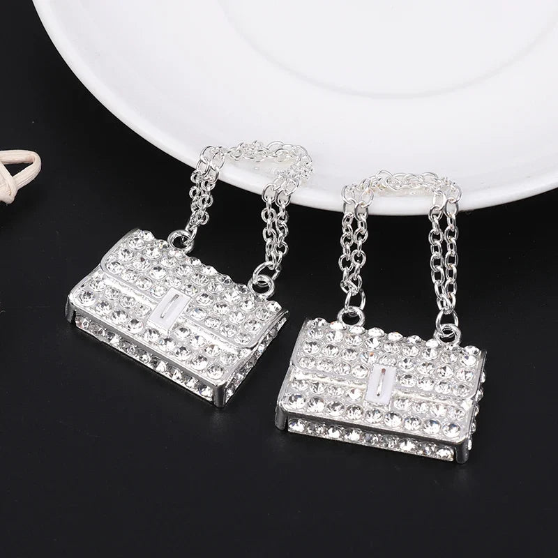 Miniature Metal Handbag with Chain – Dollhouse Accessory