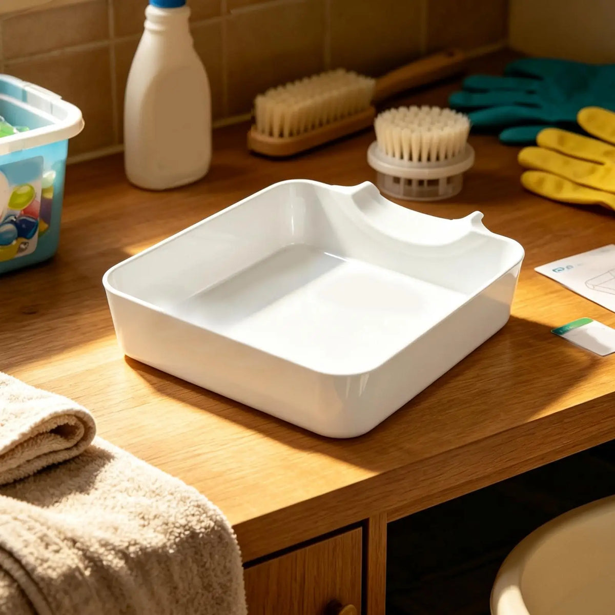 Washer Drain Pan with Lint Filter & Funnel | Front Load Washing Machine