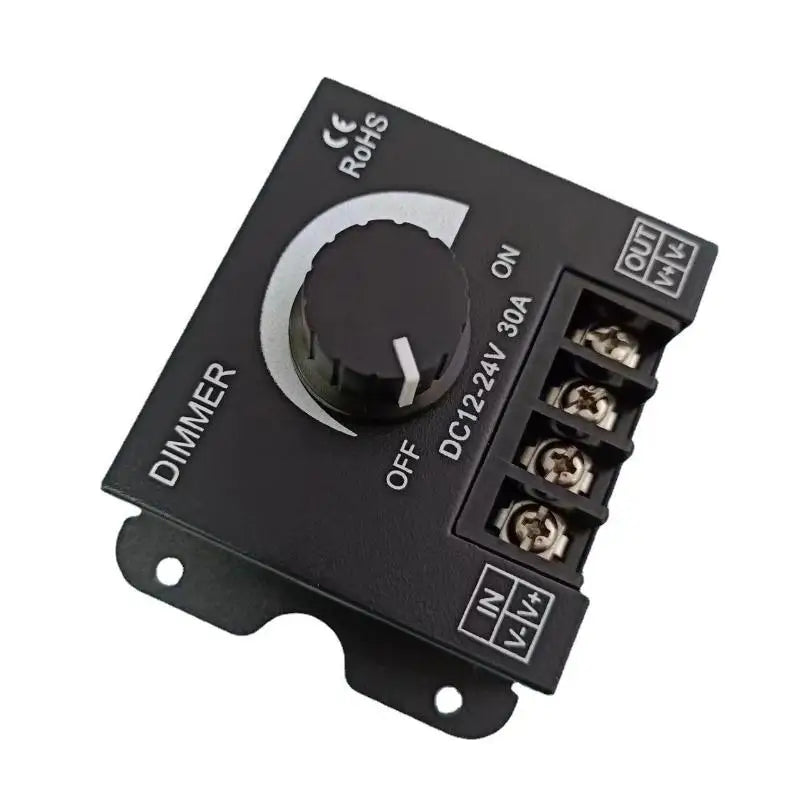 DC 12V 24V 30A PWM LED Dimmer Controller Rotary Knob