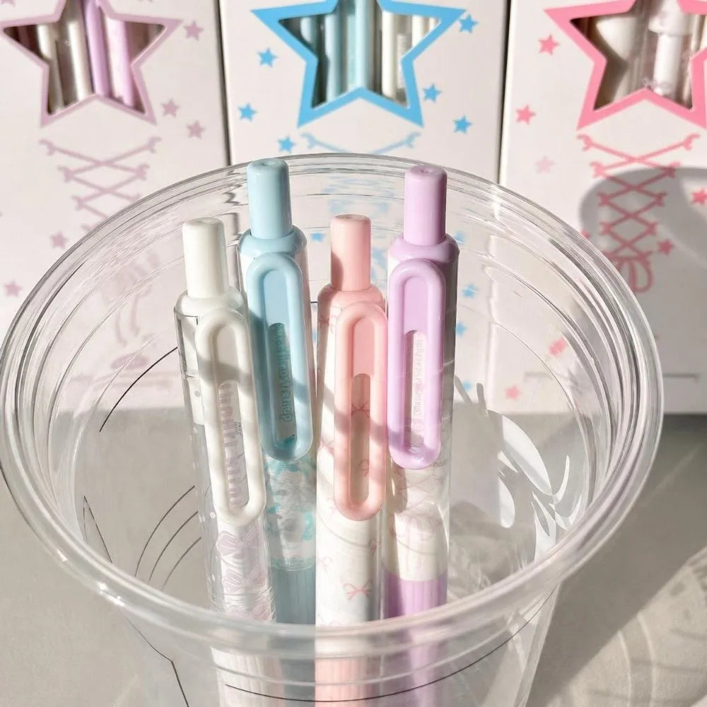 Sweet Ballet Gel Pens 4-Pack | 0.5mm Aesthetic Stationery Set