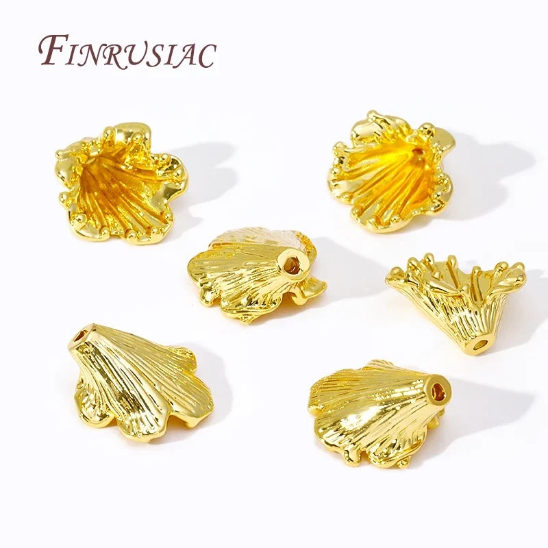 Morning Glory 18K Gold Plated Flower Bead Caps – DIY Jewelry
