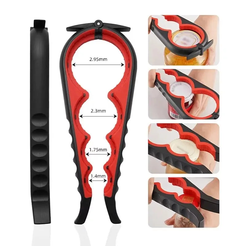 4-in-1 Can & Bottle Opener – Anti-Slip Multi-Function Tool