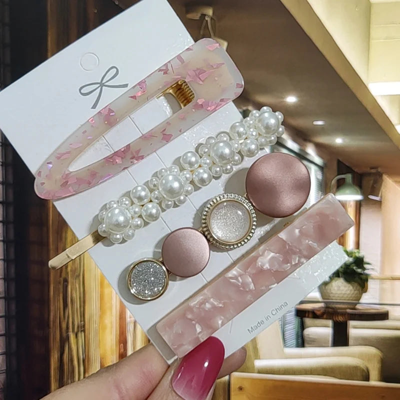 Pearl Rhinestone Hair Clip for Women – Flower Barrette