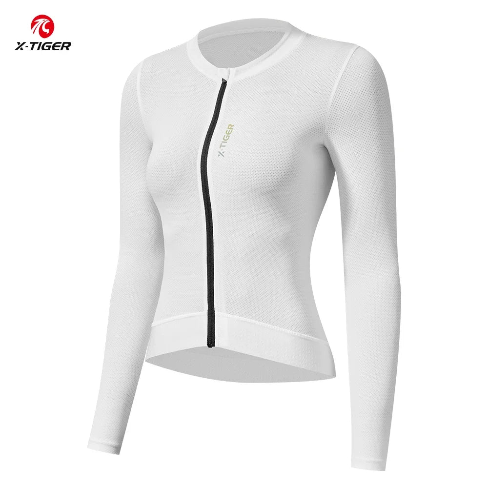 X-TIGER Women's Long Sleeve Cycling Jersey – UV MTB Road Bike