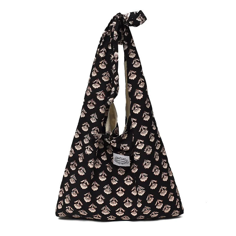 Women's Vintage Print Large Capacity Shoulder Tote Bag