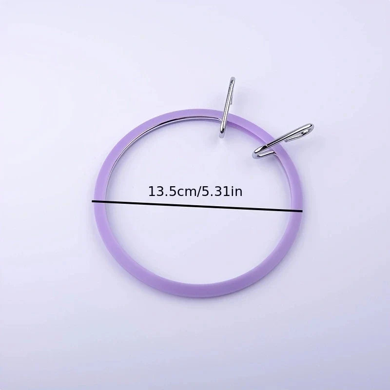 7.25" Adjustable Plastic Embroidery Hoop for Cross Stitch DIY