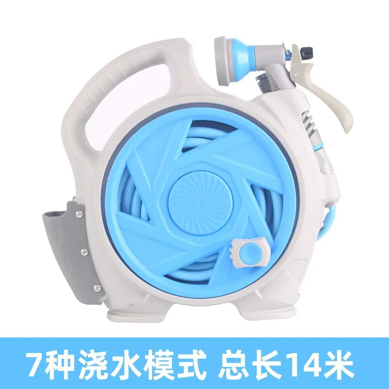 Portable Mini Garden Hose Reel Cart – 15M Water Pipe Winder