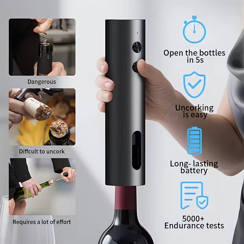 CLITON Electric Wine Opener – Automatic Corkscrew & Aerator Set