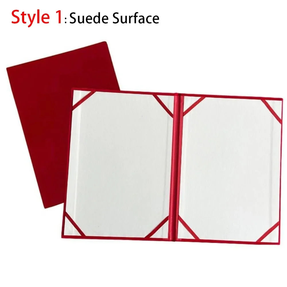 PU Leather Hardcover Document Folder A3/A4 Certificate Cover