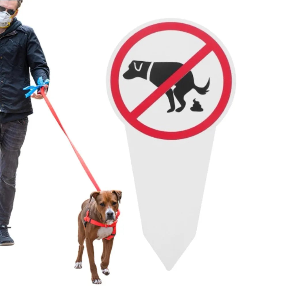 No Dog Poop Yard Sign – Waterproof Outdoor Garden Stake