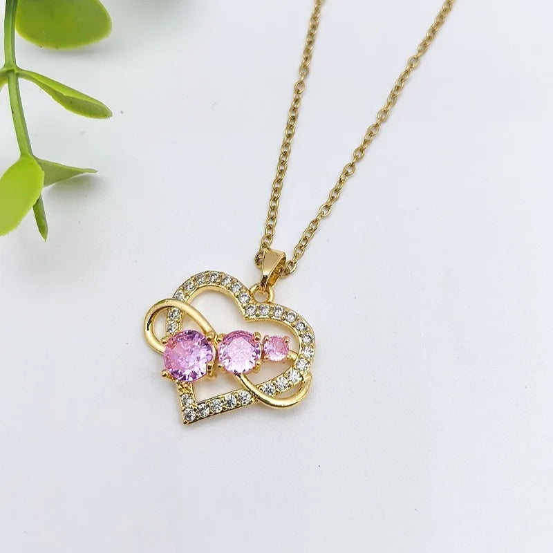 Heart Pendant Necklace for Women – Minimalist Stainless Steel Choker