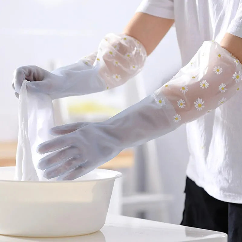 Waterproof Latex Rubber Gloves for Kitchen & Household Cleaning