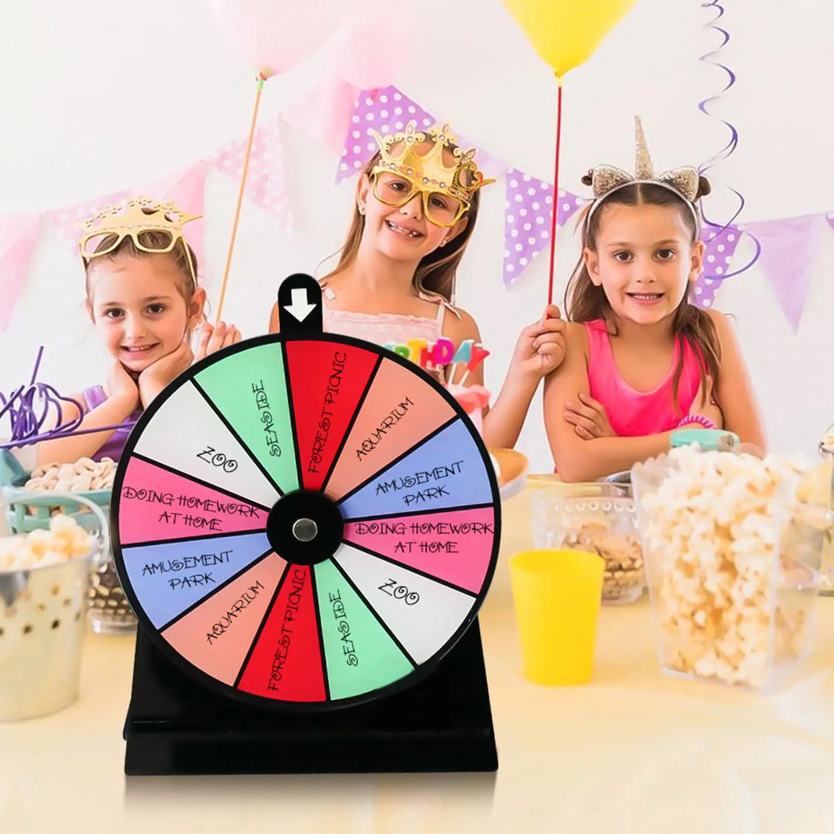 Prize Wheel Spinner with Stand – 12-Slot Erasable Roulette