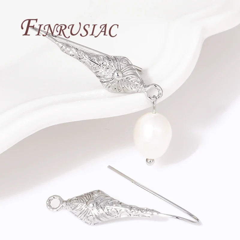 Rhodium Plated Ear Hook Earring Clasps – DIY Jewelry Findings