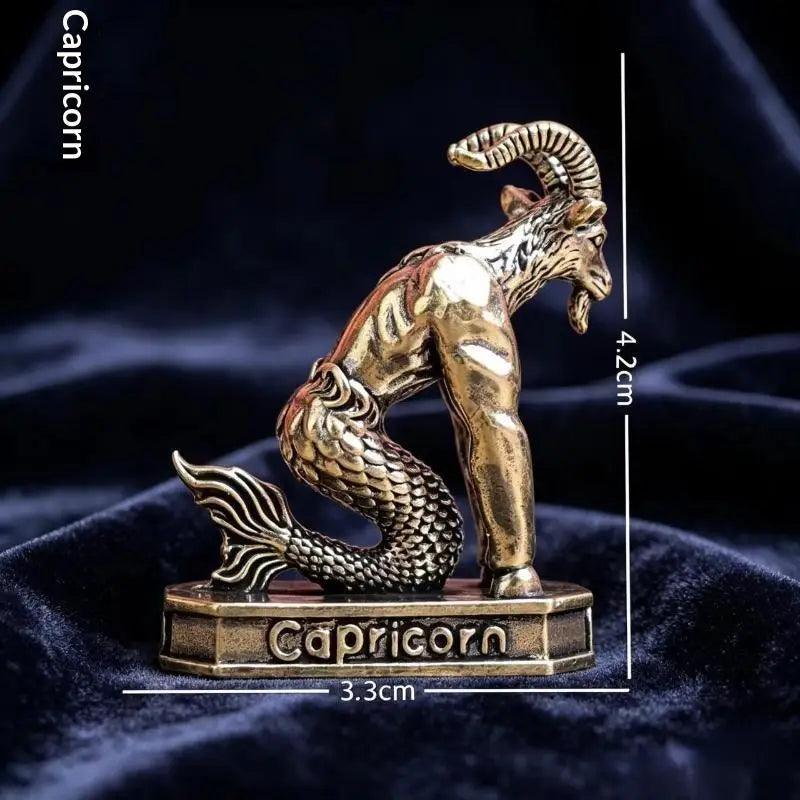 Vintage Metal Zodiac Figurine Sculpture | Home Decor & Gift
