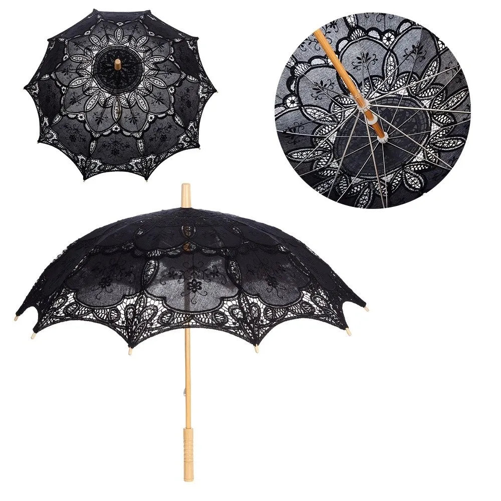 Embroidery Lace Parasol Umbrella – Wedding & Photo Prop