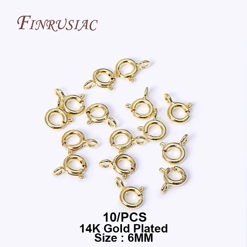 14K/18K Gold Plated Crimp Beads & Clasp Connectors | DIY Jewelry
