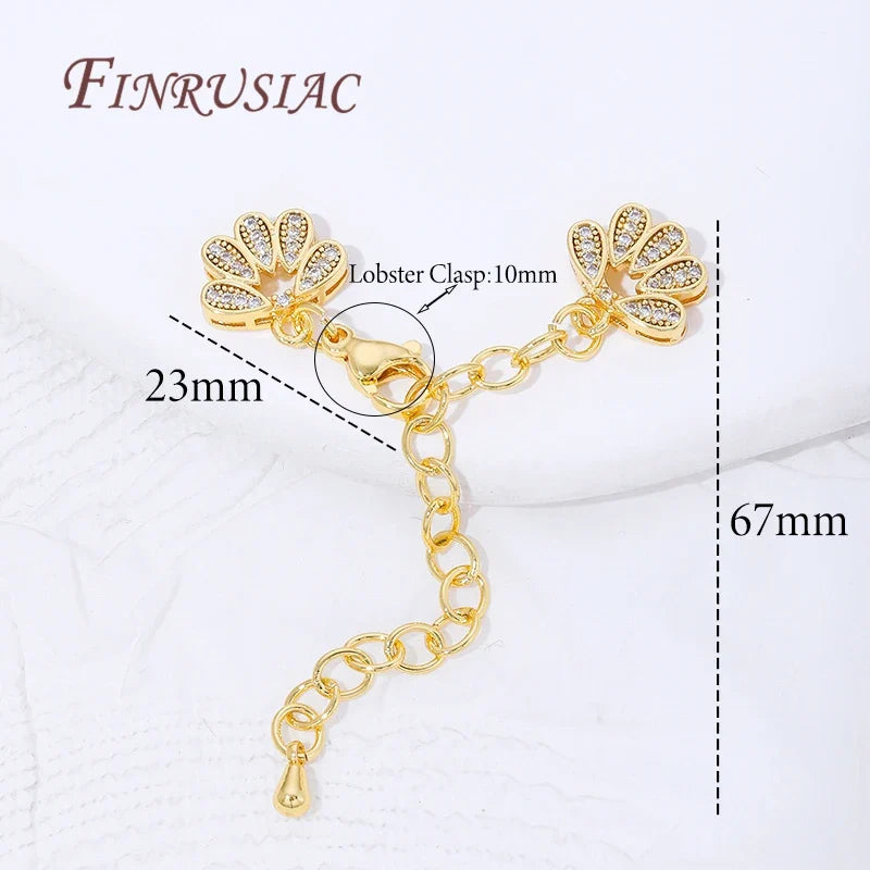 18K Gold Plated Extension Chains with Lobster Clasps | DIY Jewelry