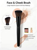 Angled Foundation Brush – Synthetic Bristles, Multi-Use Face