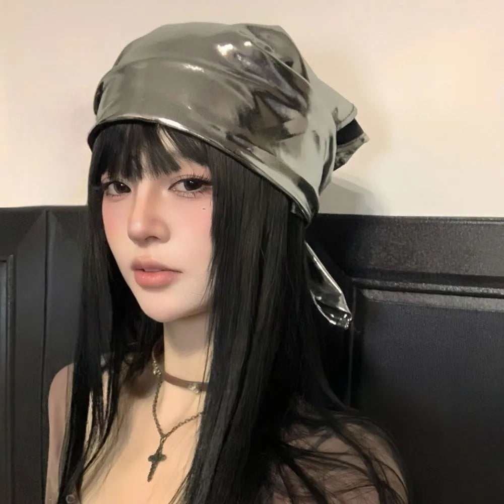 Y2K Hip-Hop Headscarf – Punk Bling Women Hair Accessory