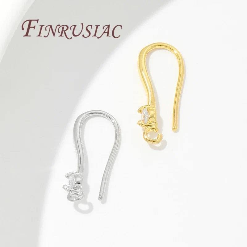 18K Gold Plated Zircon French Earring Hooks – DIY Findings