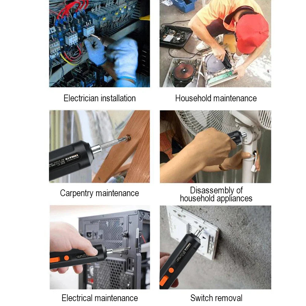 Aideepen M3 USB Electric Screwdriver – Mini Cordless Tool