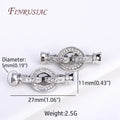 Rhodium Gold Plated Round Connector Clasp – Zircon Necklace DIY