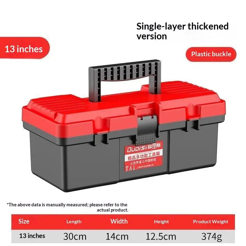 13-Inch Portable Tool Storage Box with Handle – ABS Plastic