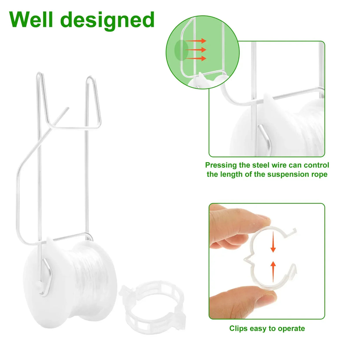10-Pack Tomato Trellis Roller Hooks – Greenhouse Vine Support
